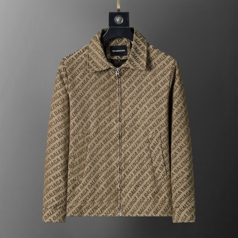 Balenciaga high quality men's lapel full logo printed jacket