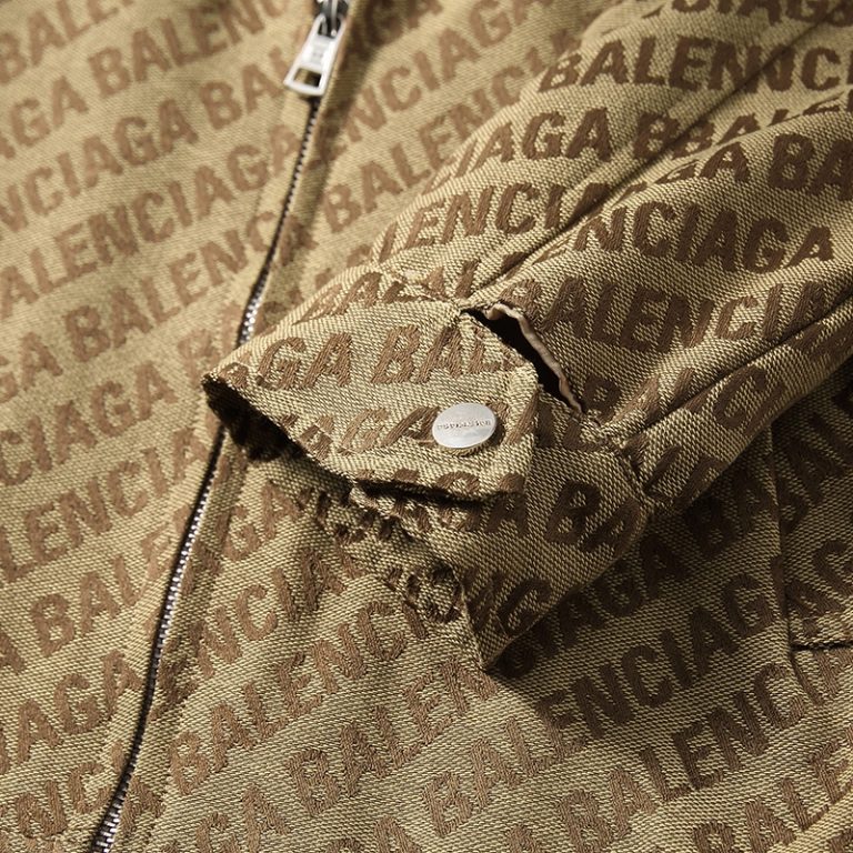 Balenciaga high quality men's lapel full logo printed jacket5