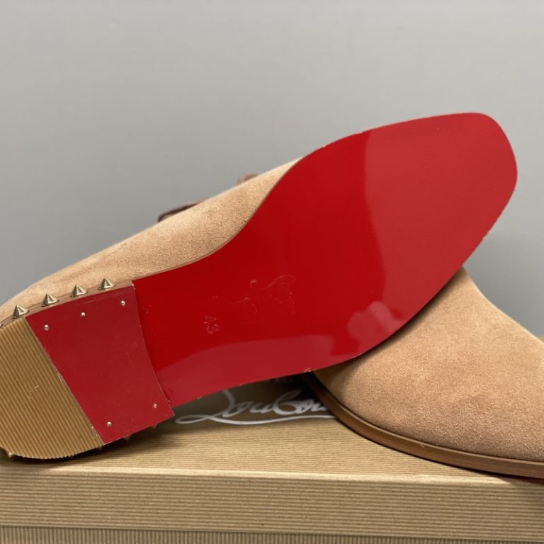 Christian Louboutin top quality brown suede boats loafer4