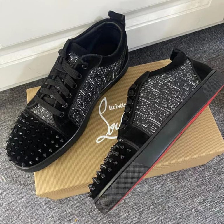 Christian Louboutin women Spike Accents Sneakers men dress shoes-2
