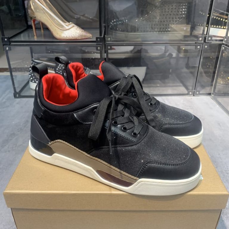 Christian louboutin top quality sport black Flat shoes sneakers