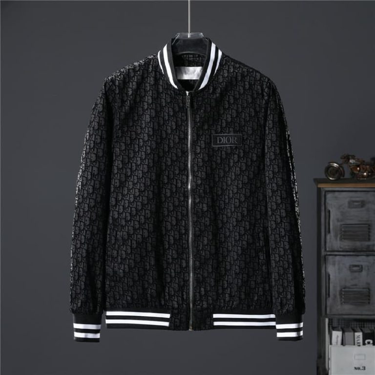 Dior high quality men Oblique printed zipper jacket