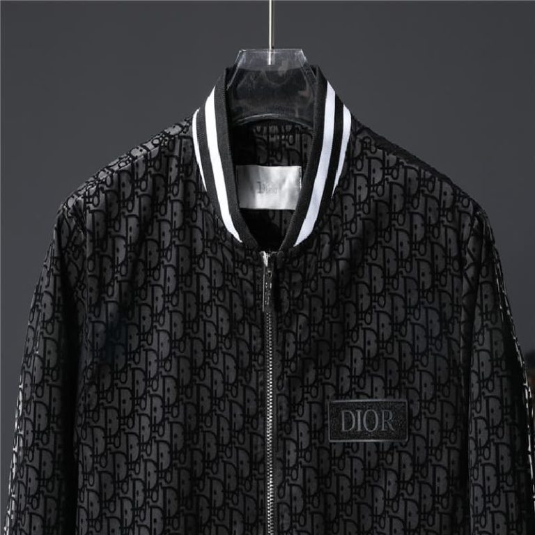Dior high quality men Oblique printed zipper jacket2