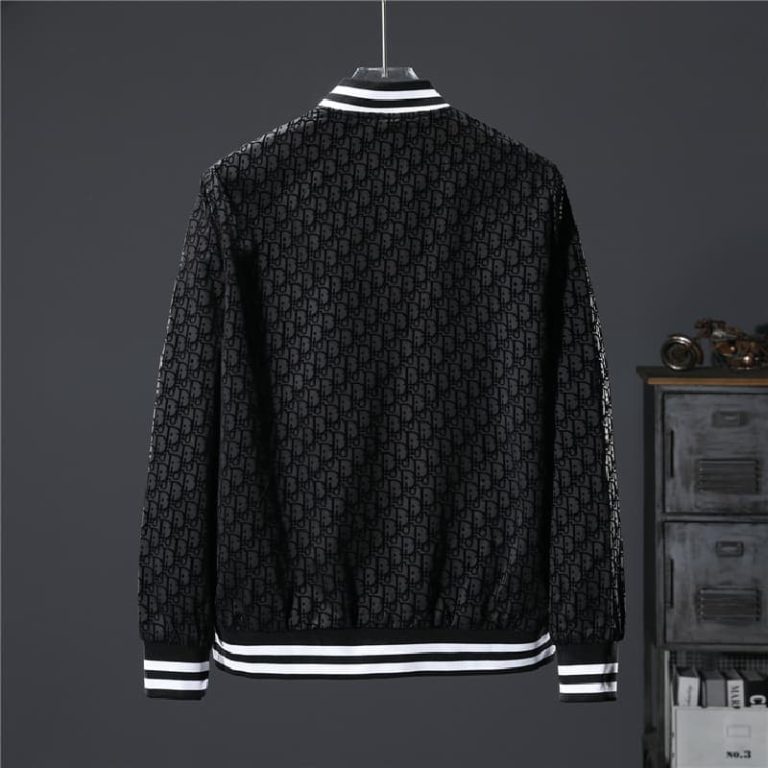 Dior high quality men Oblique printed zipper jacket4