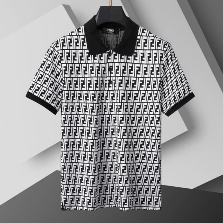 FENDI Letters Printed Short Sleeve Summer Shirt-3