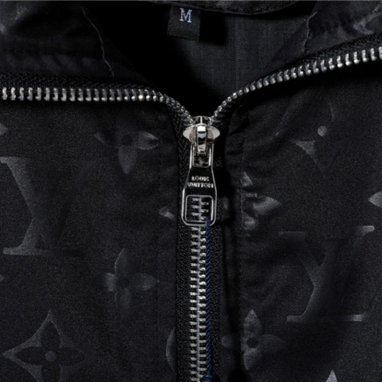 LV high quality monogram printed black zipper jacket3