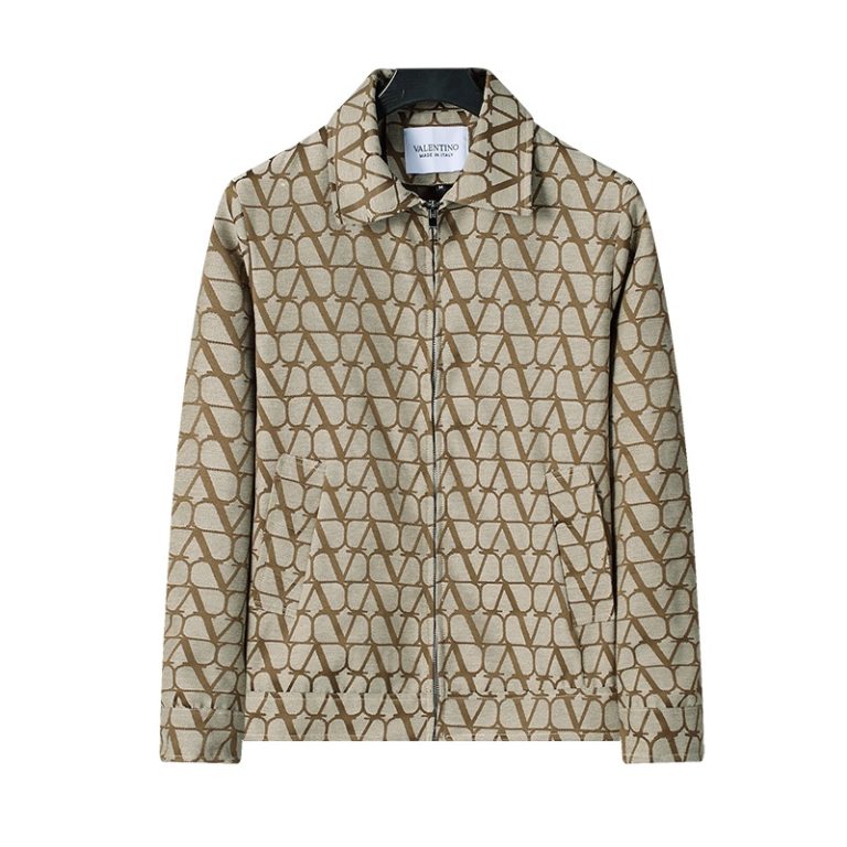 Valentino high quality men's lapel full logo print jacket4