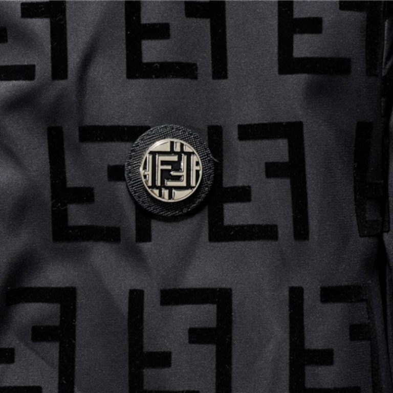 Fendi High Quality Men Black Letter Zipper Full Logo Printed Jacket FZ268 (4)