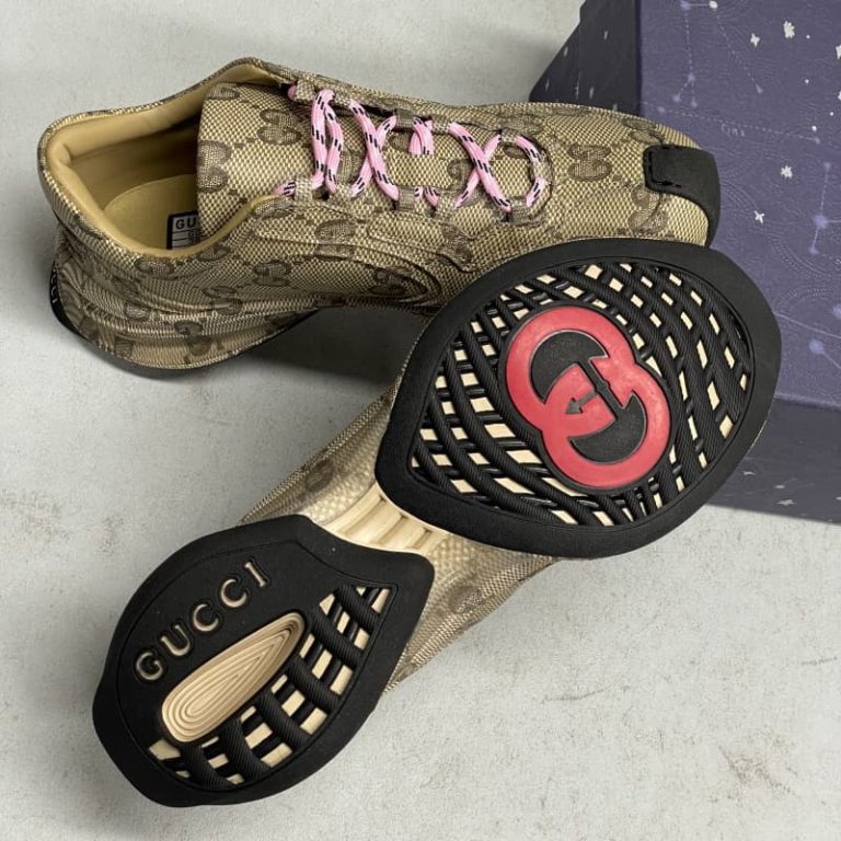 GUCCI Top Quality Breathable lace up running shoes sneakers-4