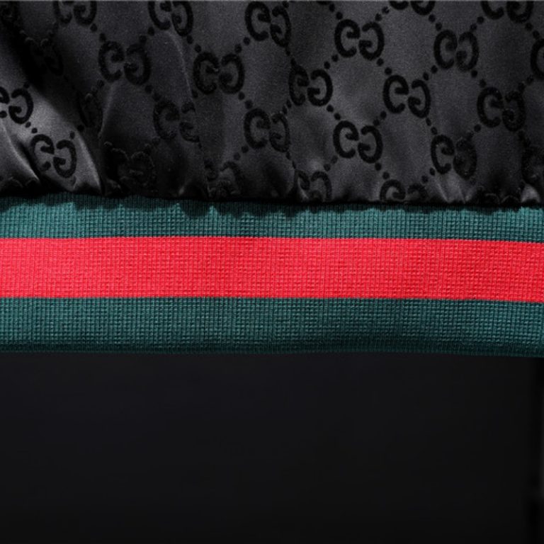 Gucci High Quality Men Black Letter Zipper Full Logo Printed Jacket FZ269 (6)