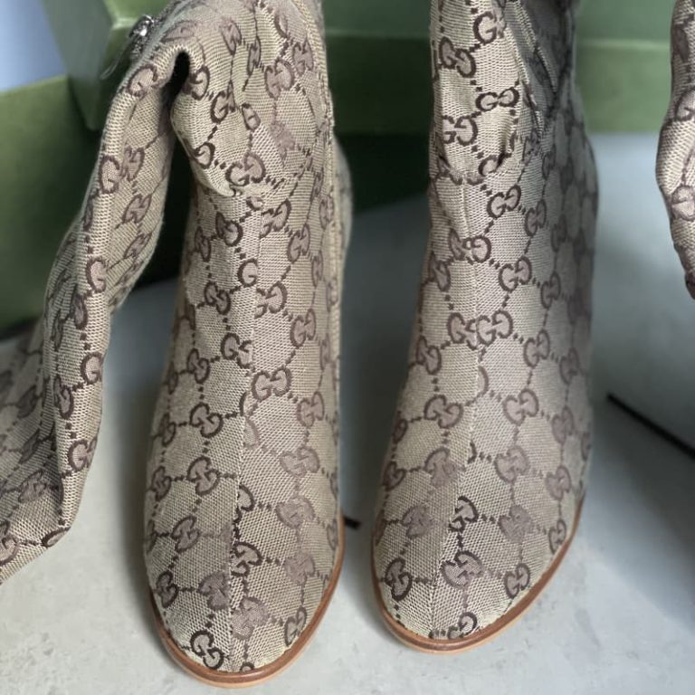 Gucci top quality khaki western cowboy style women's over the knee high heel boots3