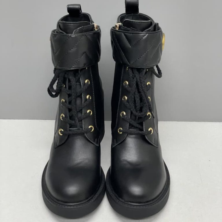 Gucci top quality winter women's warm Velcro laces closure short boots high heels1