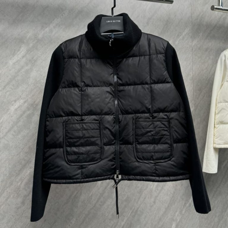 MONCLER Best Quality Wool knit patchwork down jacket-1