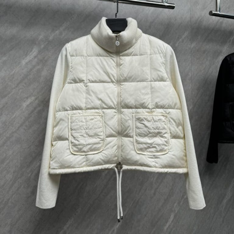 MONCLER Best Quality Wool knit patchwork down jacket-3
