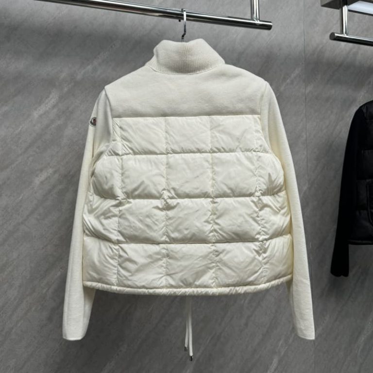MONCLER Best Quality Wool knit patchwork down jacket-4