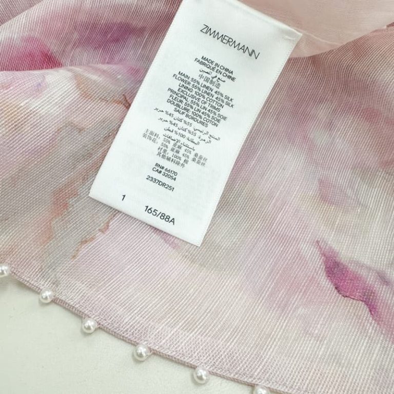 Zimmermann High Quality Floral Embellished Summer Dress Pearl Embellished Edge Women's Long Sleeve Dress 55%LINEN 45%SILK FZ365-5