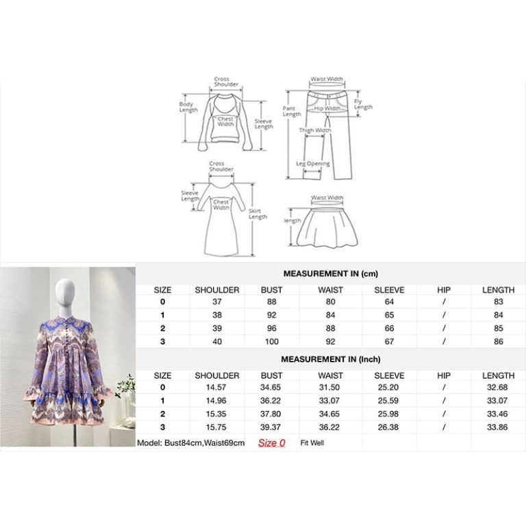 Zimmermann High Quality purple violet paisley print long sleeve pleat mini dress 100%Linen-7