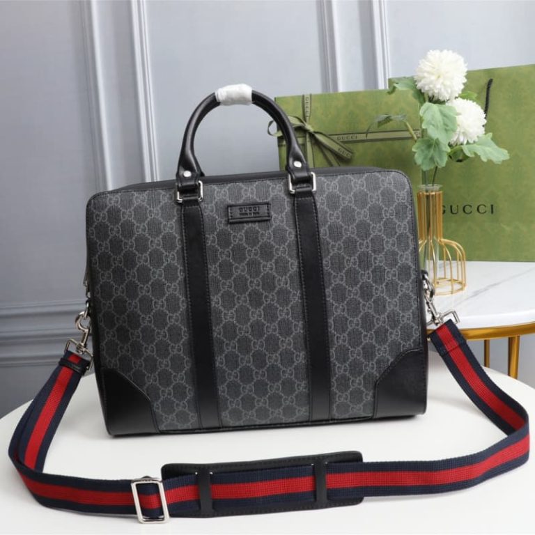 GUCCI High-quality men shoulder bag handbag computer slanting cross bar surface GG pattern design-1