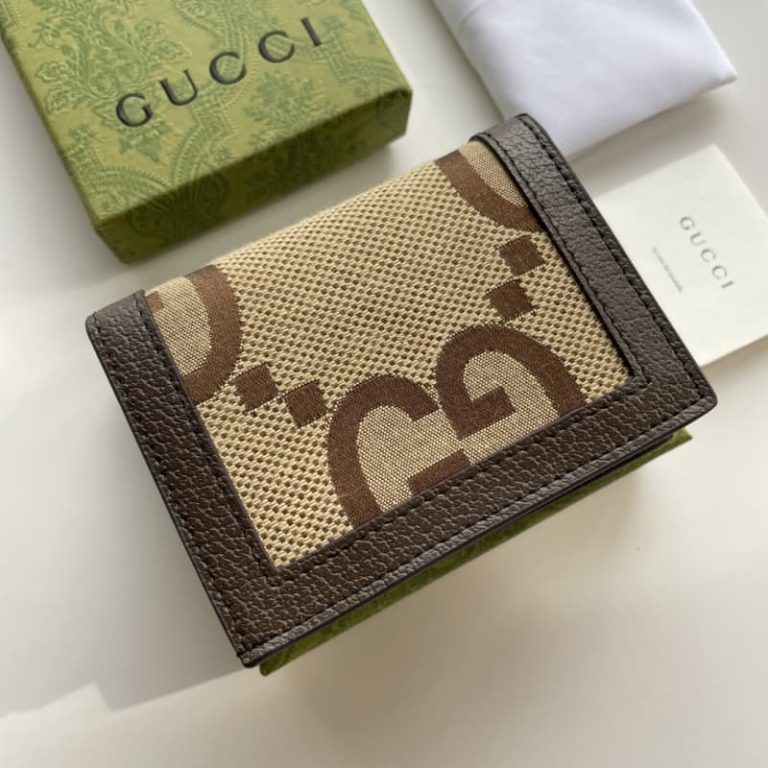 GUCCI Men Women Small Card Case Iconic pattern Front decorated with double Glogo label 118