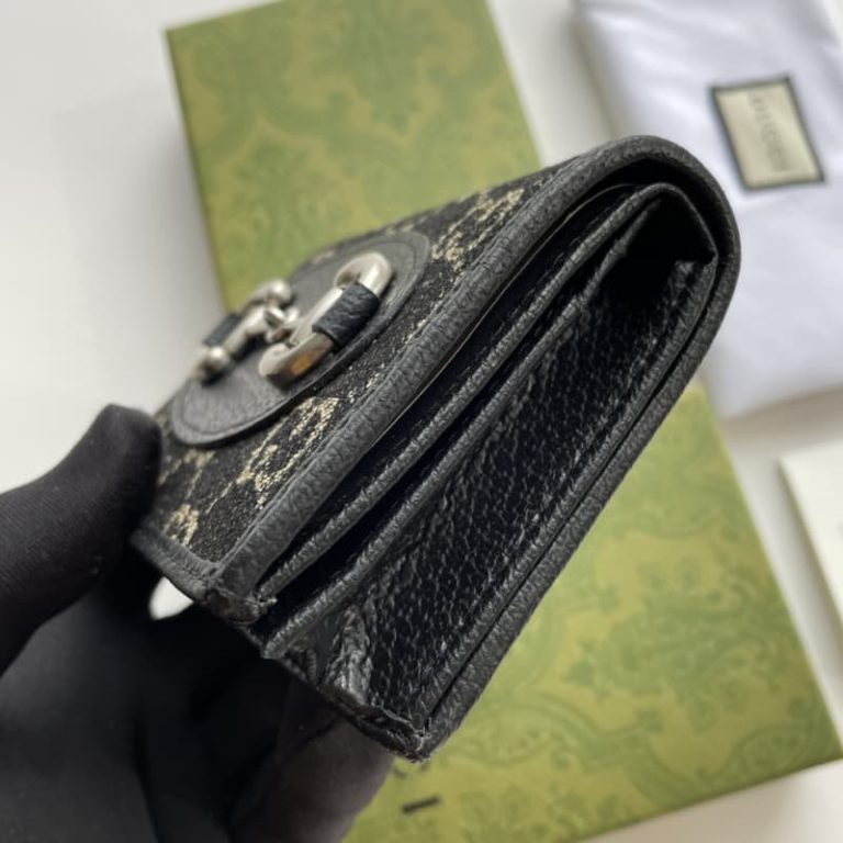 GUCCI Men Women Small Card Case Iconic pattern Front decorated with double Glogo label 118