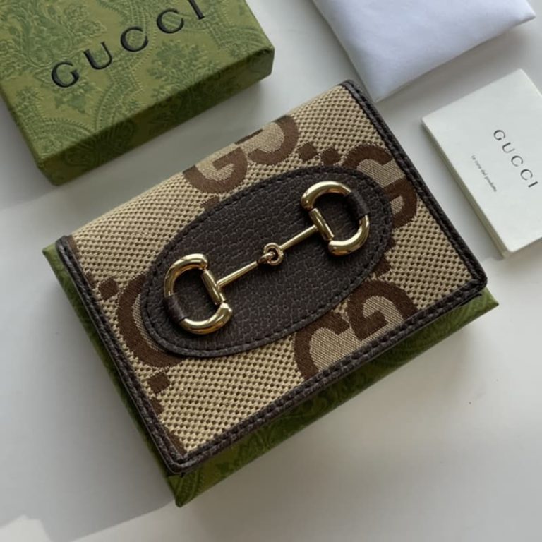 GUCCI Men Women Small Card Case Logo pattern Front decorated with double Glogo logo-1