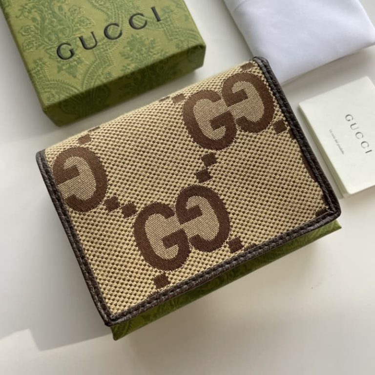GUCCI Men Women Small Card Case Logo pattern Front decorated with double Glogo logo-2