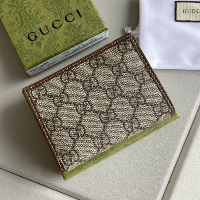 GUCCI Men Women Small Card Case Logo pattern Front decorated with double Glogo logo-4