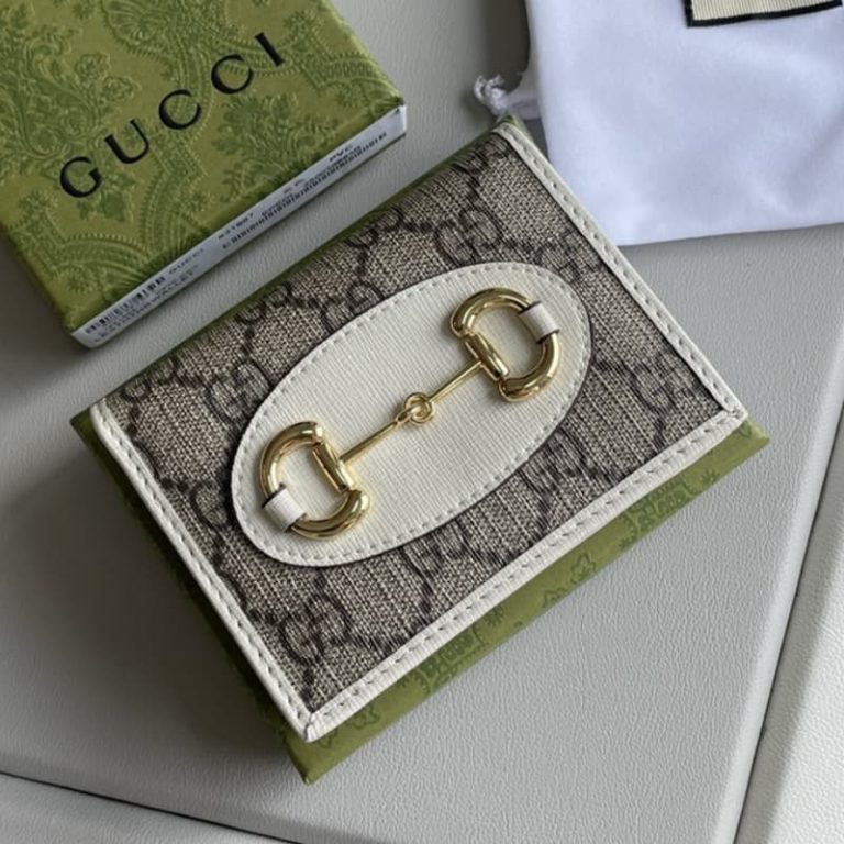 GUCCI Men Women Small Card Case Logo pattern Front decorated with double Glogo logo-5