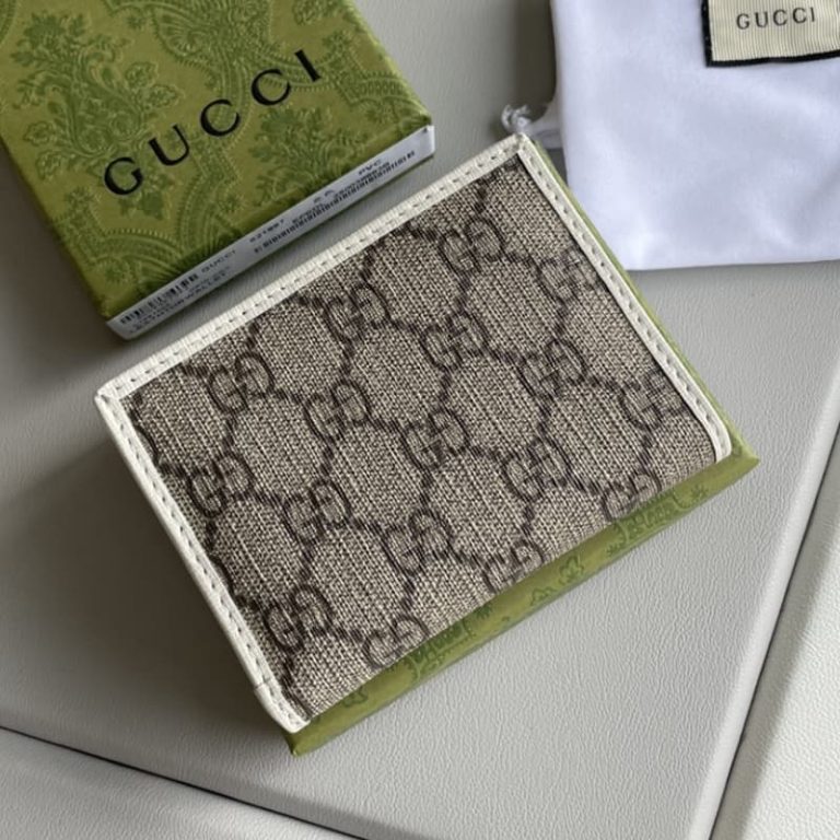 GUCCI Men Women Small Card Case Logo pattern Front decorated with double Glogo logo-6
