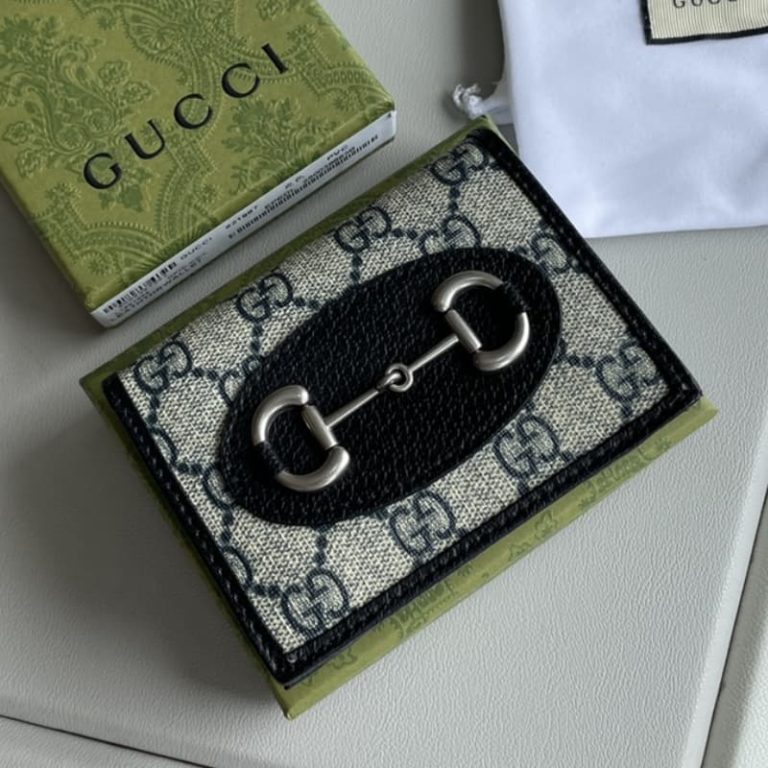 GUCCI Men Women Small Card Case Logo pattern Front decorated with double Glogo logo-7