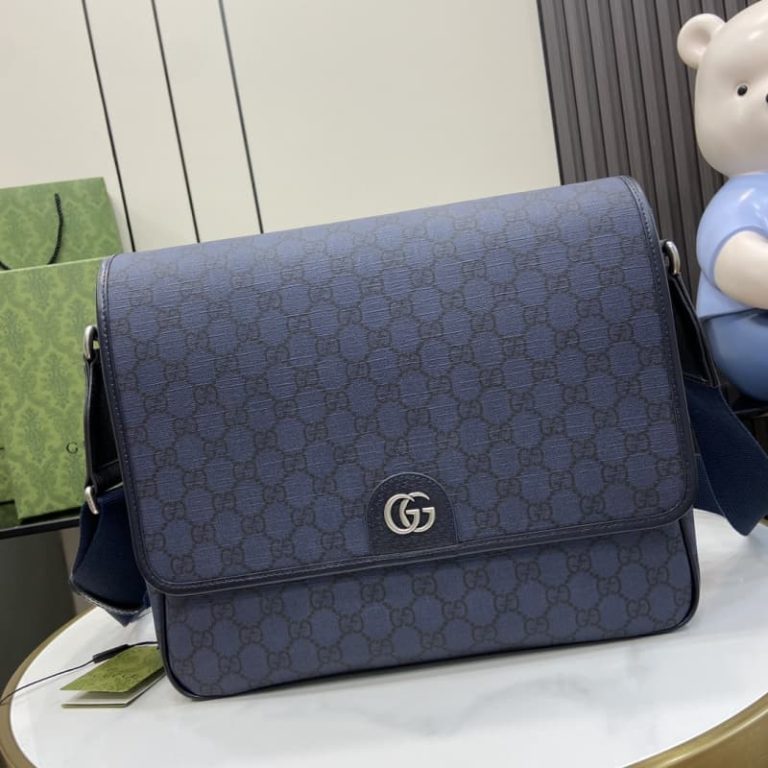 GUCCI best quality Men Briefcase Crossbody Bag Logo Pattern With Magnetic Buckle Flap Design-3