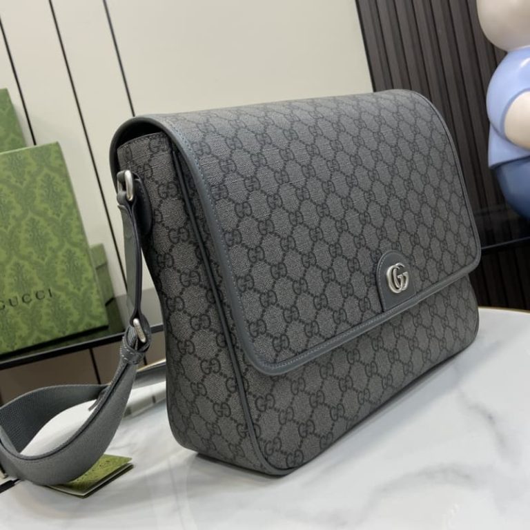 GUCCI best quality Men Briefcase Crossbody Bag Logo Pattern With Magnetic Buckle Flap Design-7