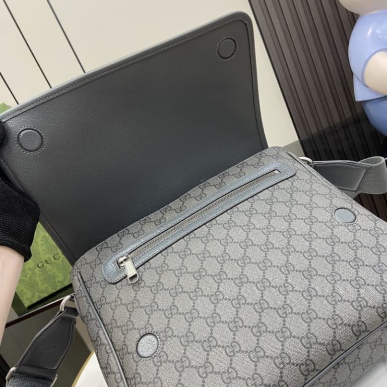 GUCCI best quality Men Briefcase Crossbody Bag Logo Pattern With Magnetic Buckle Flap Design-8