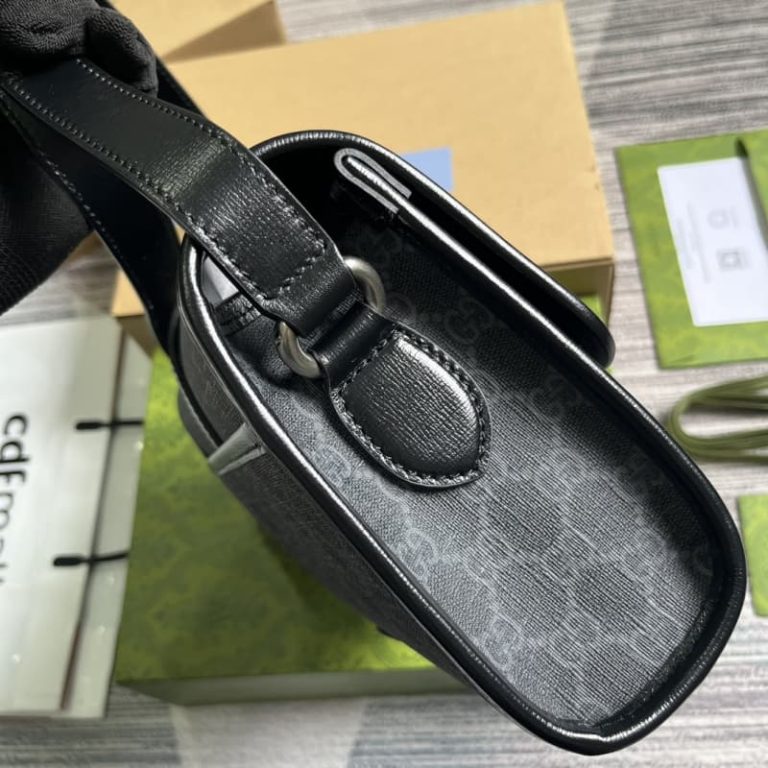 GUCCI best quality men messenger bag shoulder bag GG pattern and interlocking double G logo design-6