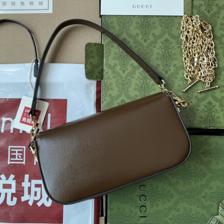 GUCCI best quality mini women shoulder bag Tote bag Flap design Front with signature embellishment-2