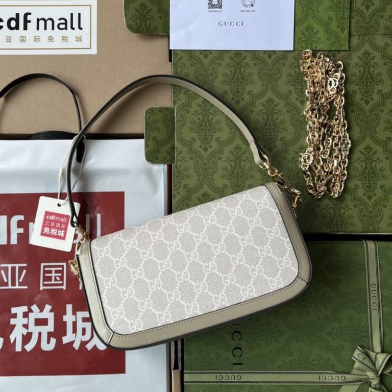 GUCCI best quality mini women shoulder bag Tote bag Flap design Front with signature embellishment-4