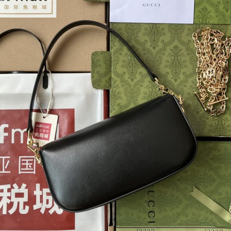 GUCCI best quality mini women shoulder bag Tote bag Flap design Front with signature embellishment-4