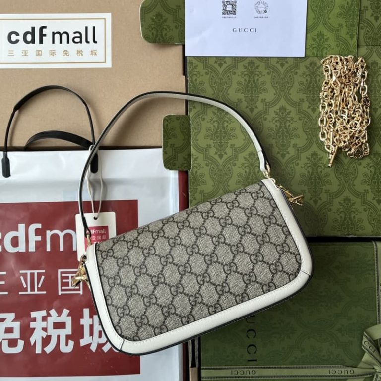 GUCCI best quality mini women shoulder bag Tote bag Flap design Front with signature embellishment-8