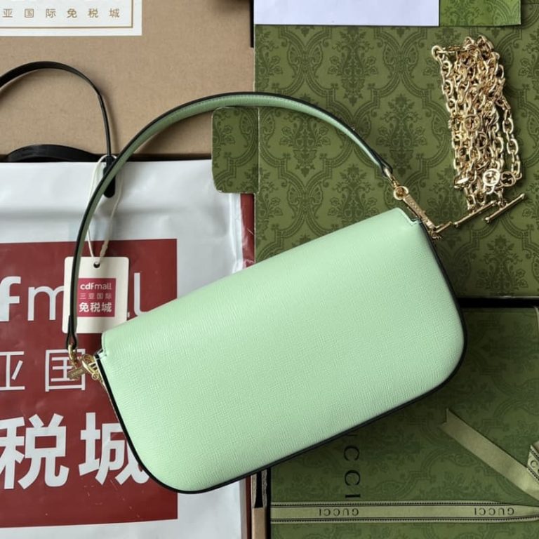 GUCCI best quality mini women shoulder bag Tote bag Flap design Front with signature embellishment-8