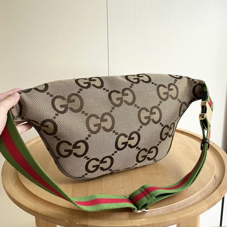 GUCCI high quality women crossbody bag men fanny pack locomotive bag canvas letters embroidered surface-2