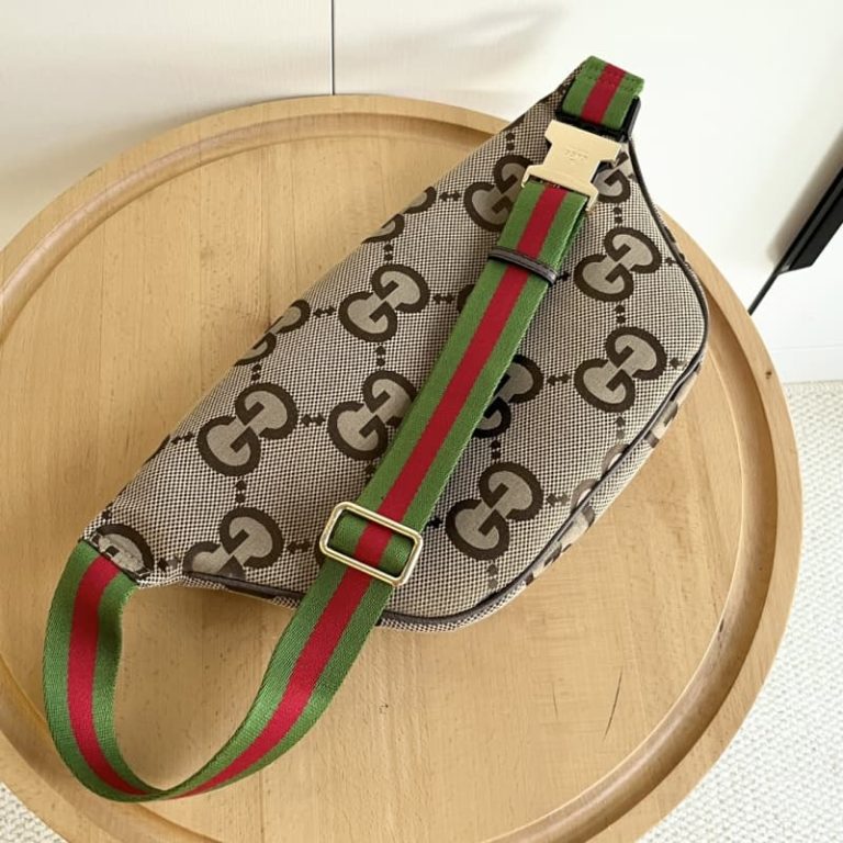 GUCCI high quality women crossbody bag men fanny pack locomotive bag canvas letters embroidered surface-3