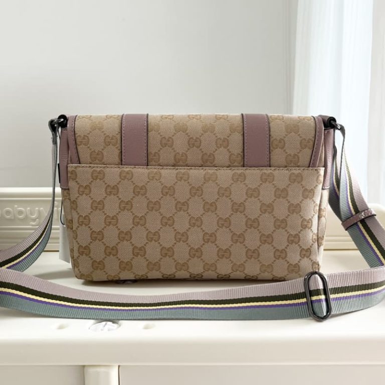 Gucci high quality GG Canvas Double Belt Flap Messenger-2