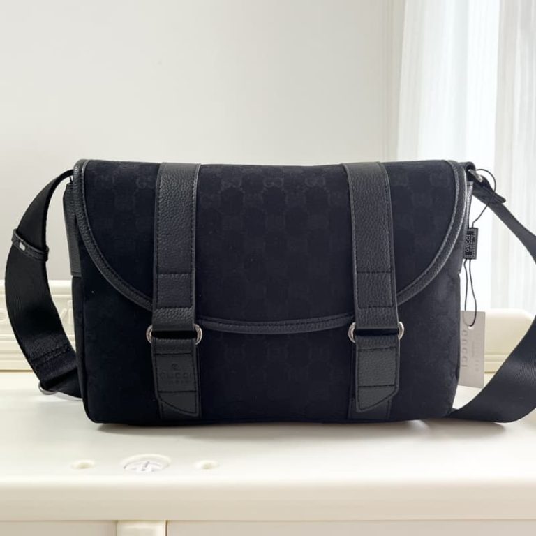 Gucci high quality GG Canvas Double Belt Flap Messenger-8