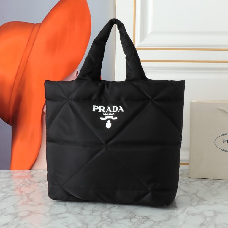 Prada Enameled Metal Triangle Tote-1