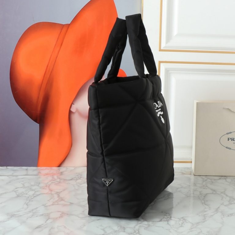 Prada Enameled Metal Triangle Tote-4