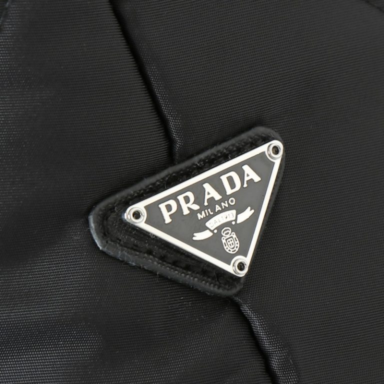 Prada Enameled Metal Triangle Tote-5