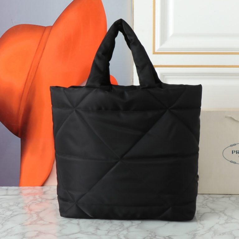 Prada Enameled Metal Triangle Tote-6