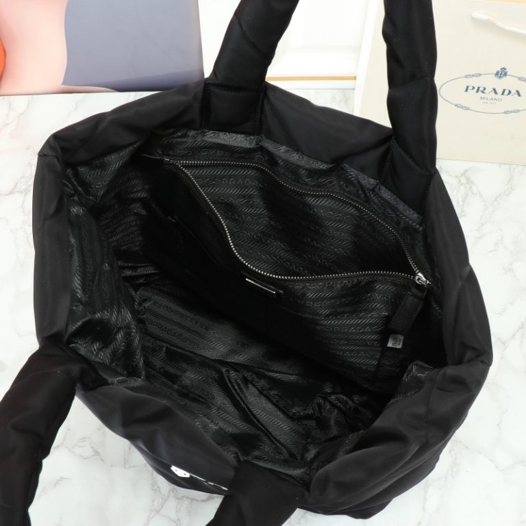 Prada Enameled Metal Triangle Tote-7