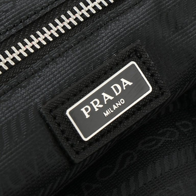 Prada Enameled Metal Triangle Tote-8