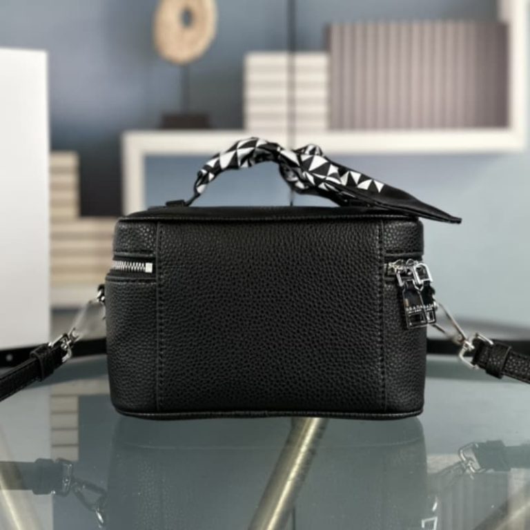 High quality Prada cosmetic bag women shoulder bag square large capacity handbag front iconic logo pattern-6